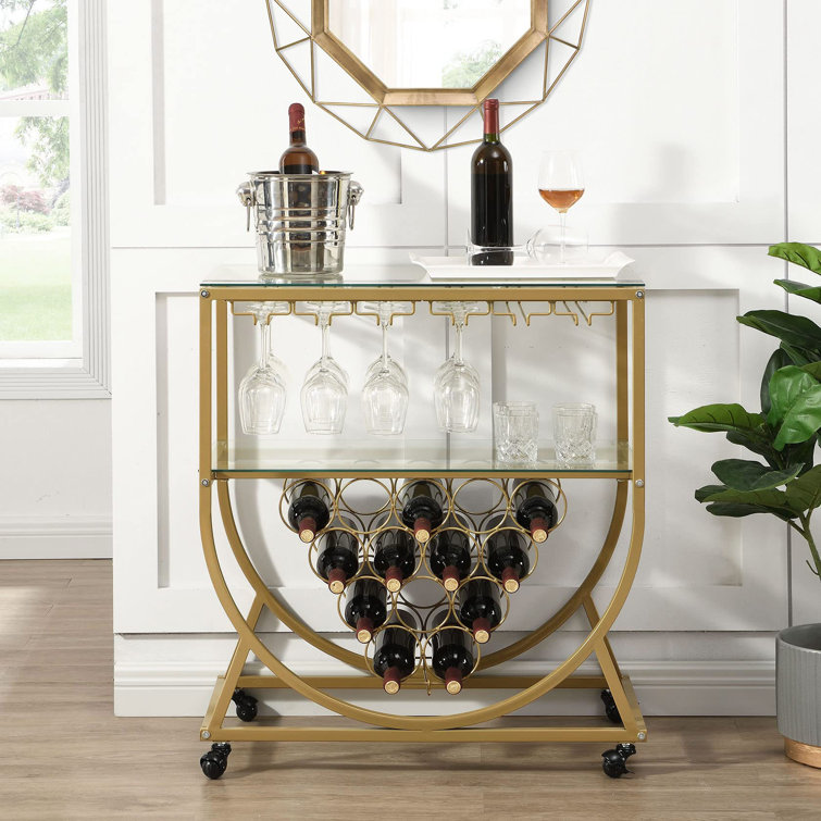 Gold floor best sale wine rack